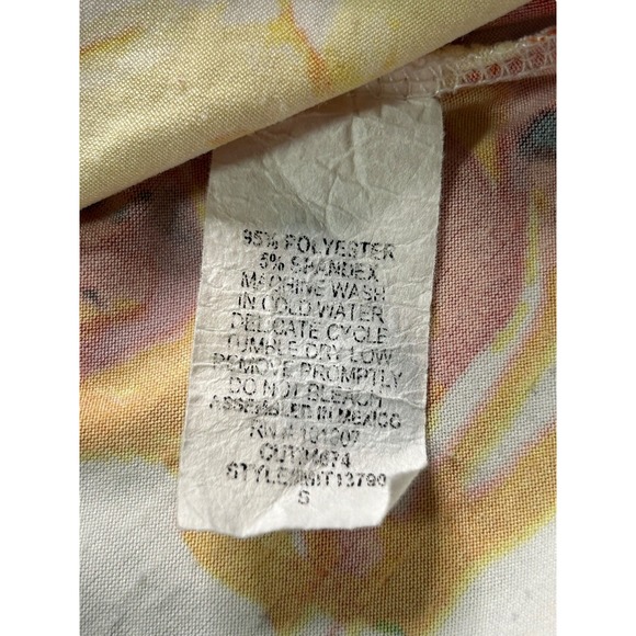 Espresso Blouse Womens Size S White with Multicolor Floral S/S Top - Picture 5 of 10